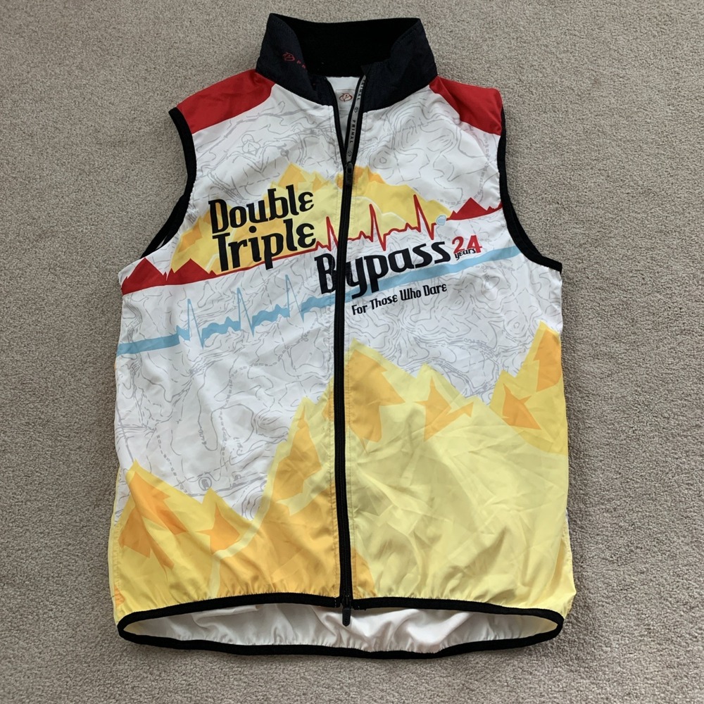 Primal Cycling Vest Full‎ Zip Sleeveless Top Men's L Double Triple Bypass